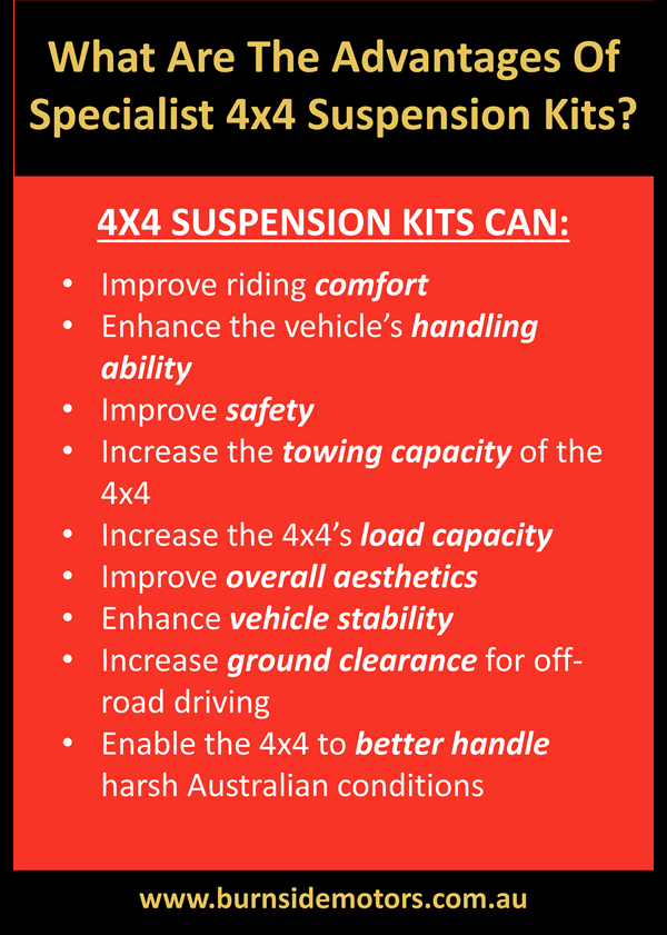 what are the advantages of specialist 4x4 suspension kits?